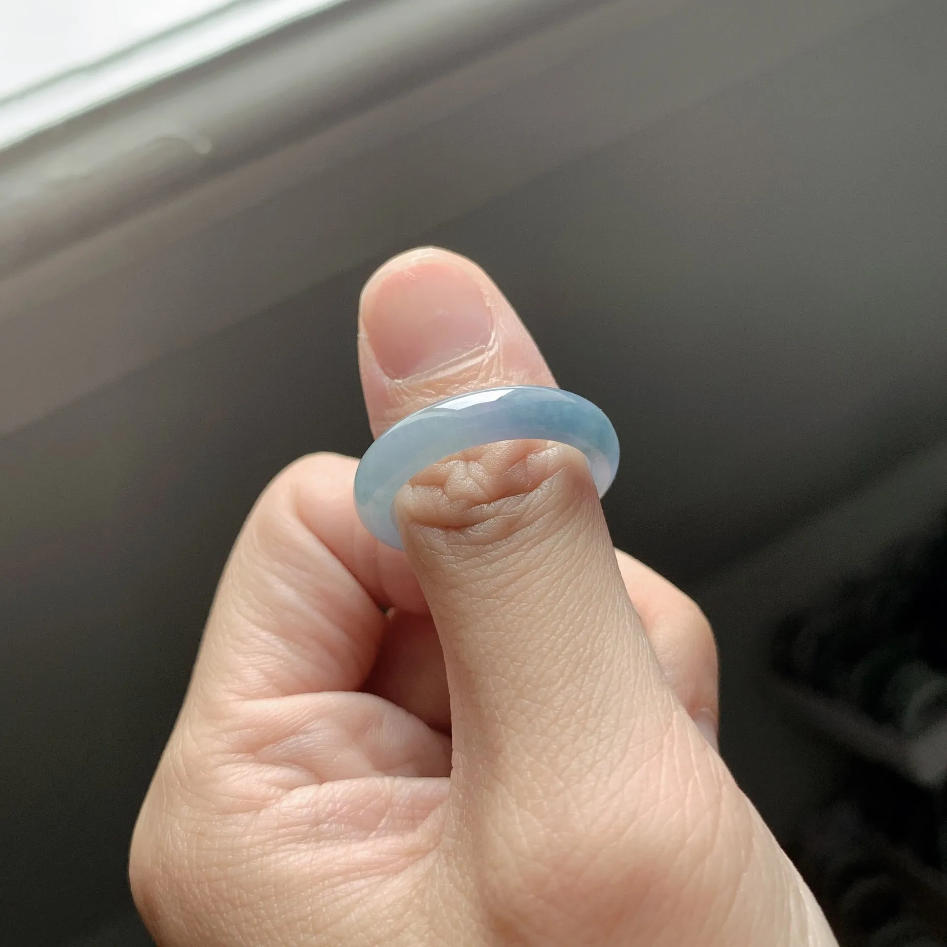 星空紫藍濃彩翡翠戒圈