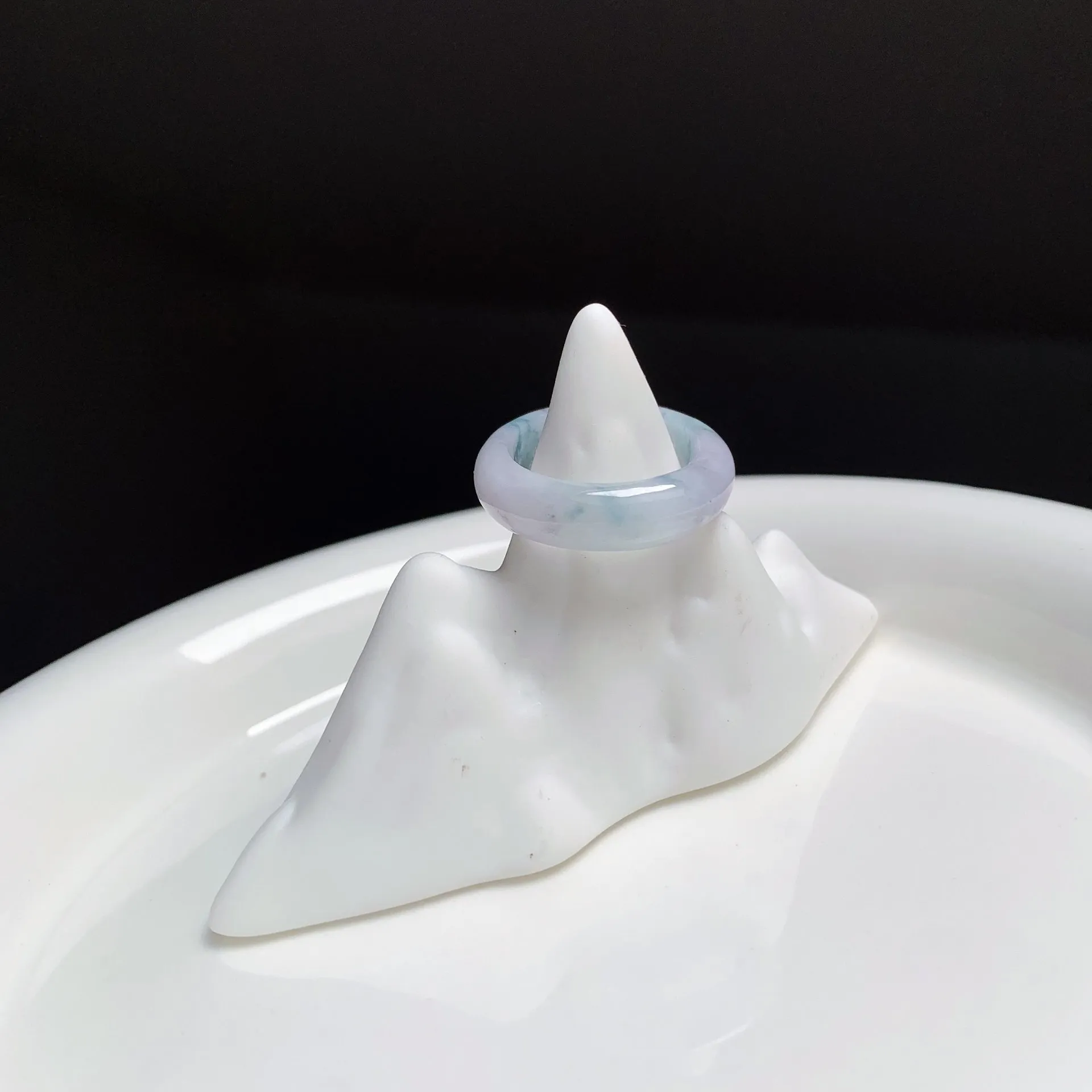 莫奈花園春彩飄花翡翠戒圈