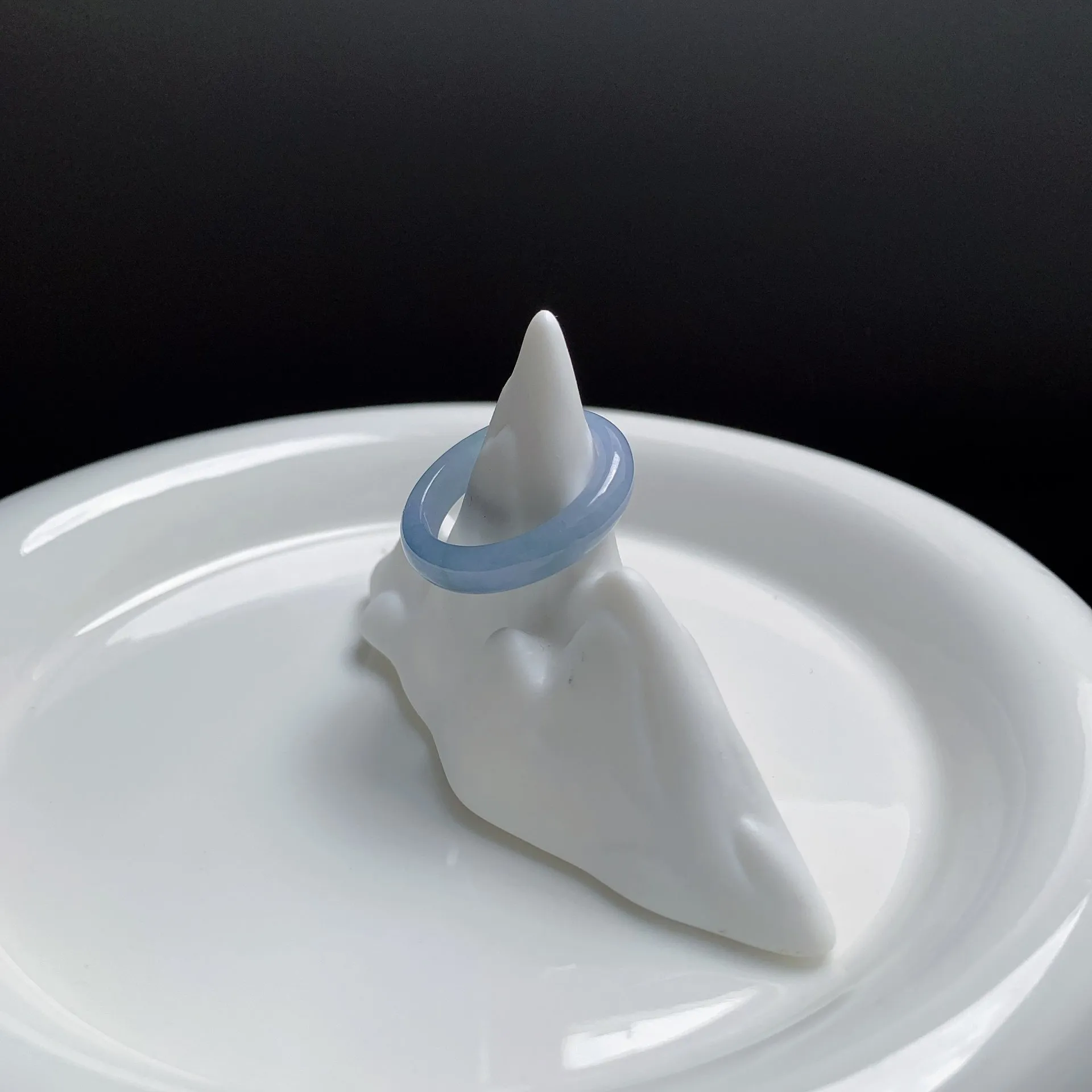 星空紫藍濃彩翡翠戒圈