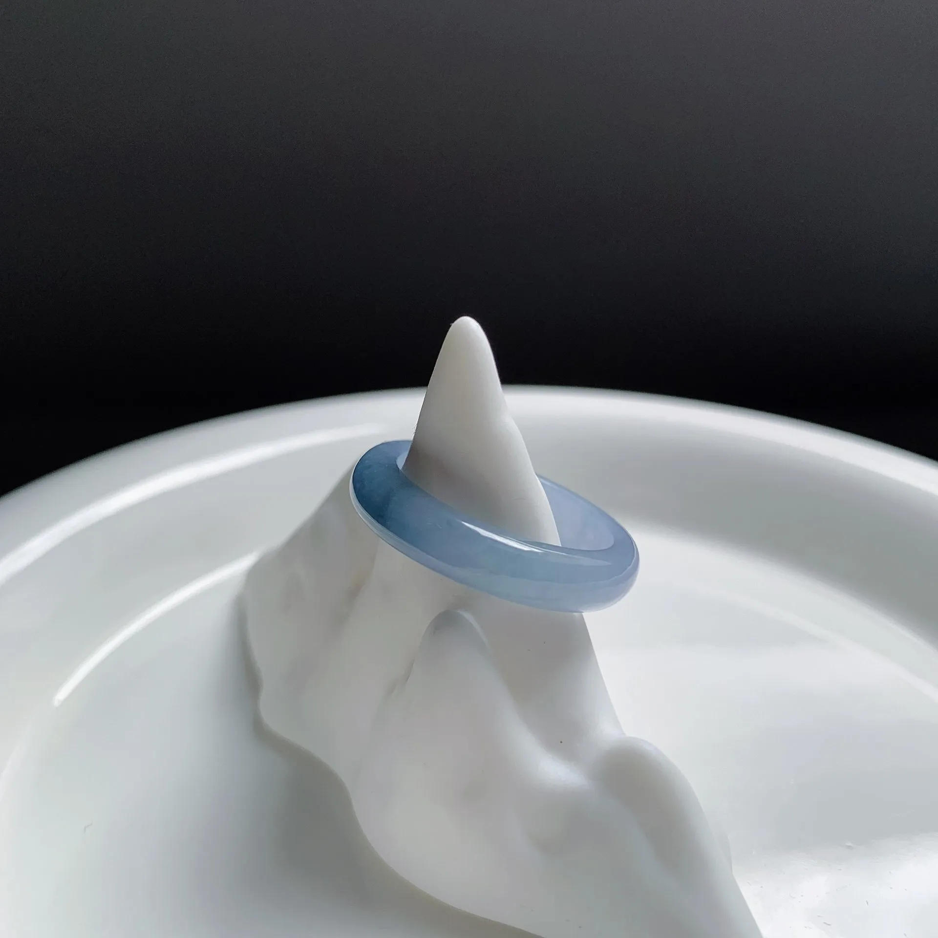 星空紫藍濃彩翡翠戒圈