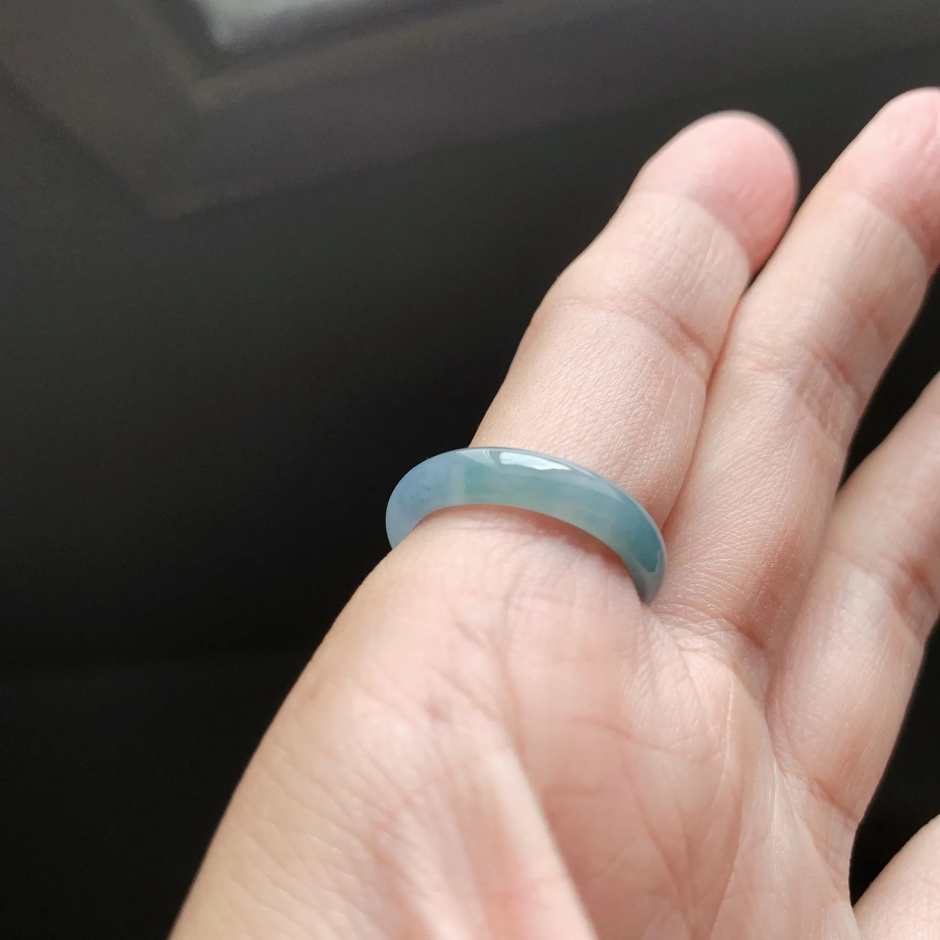 冰紫藍綠飄花翡翠戒圈