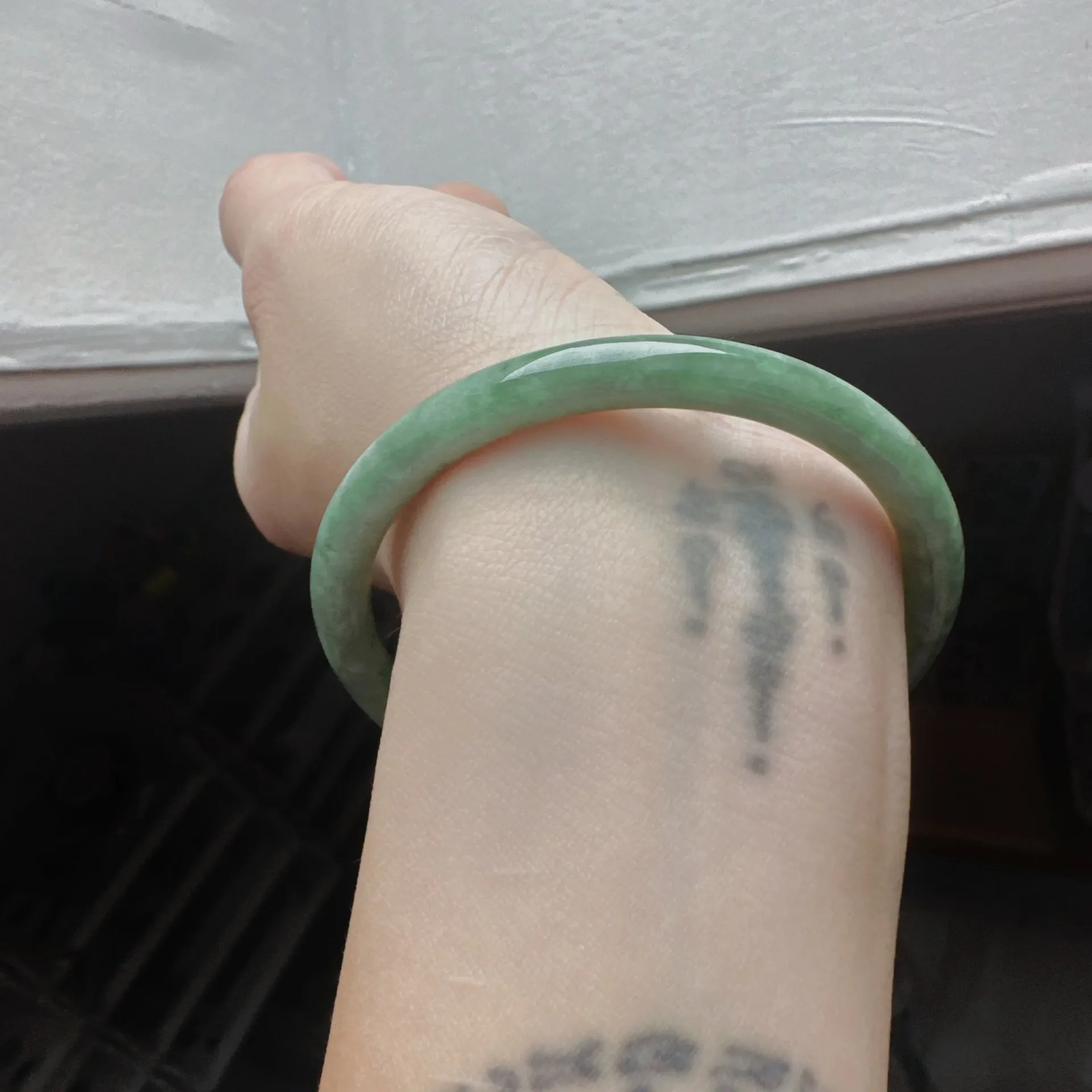 滿綠翡翠叮噹鐲