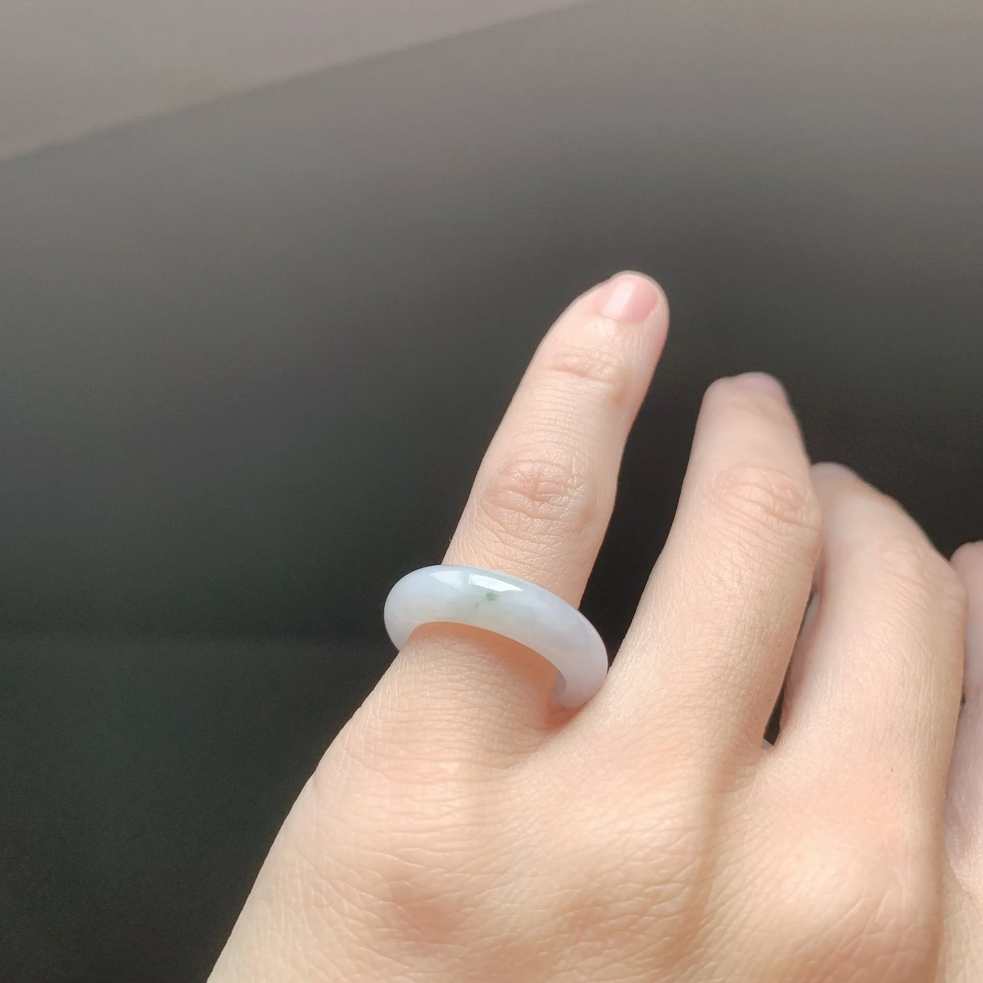 冰粉飄花翡翠尾戒