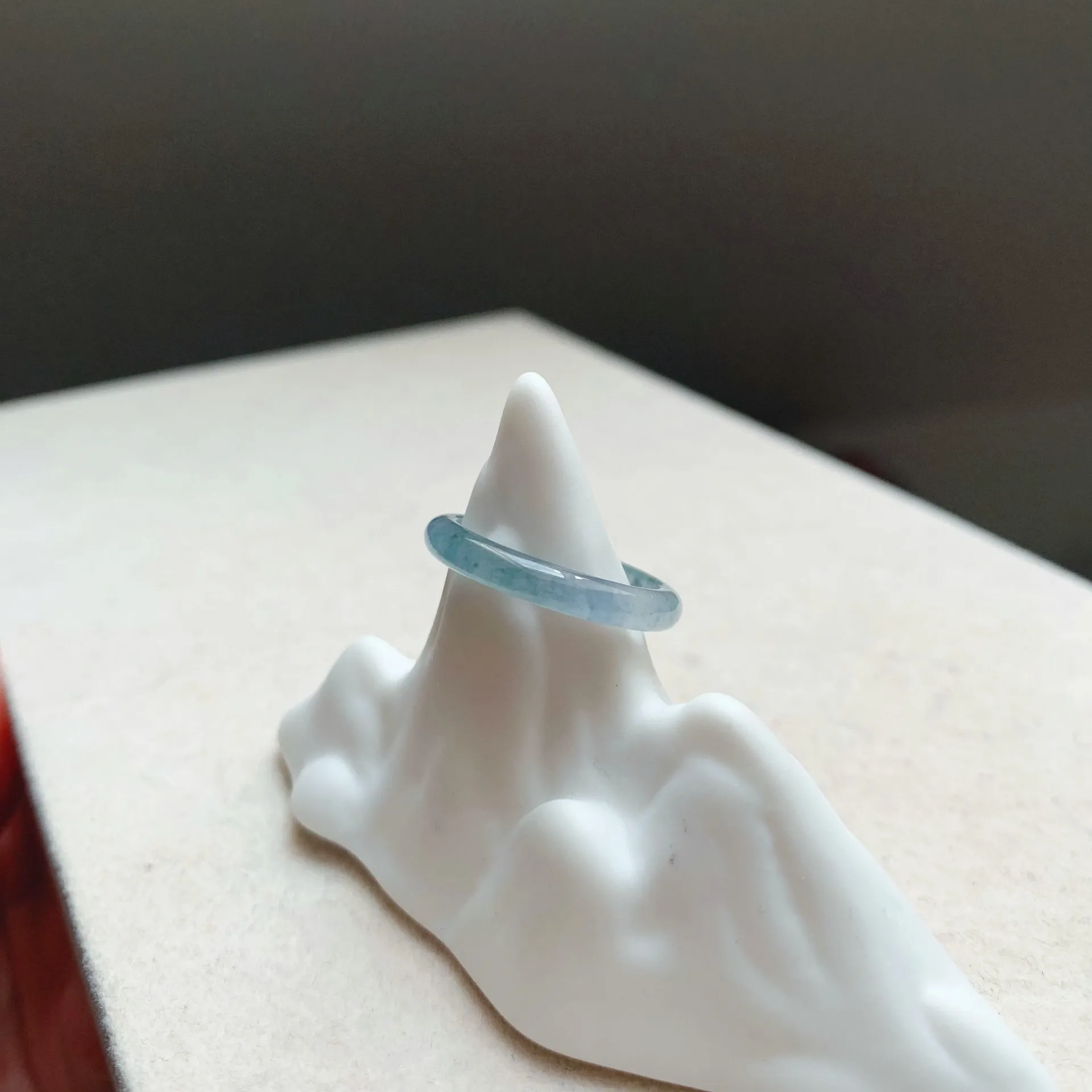 冰紫藍夜星空飄花翡翠戒圈